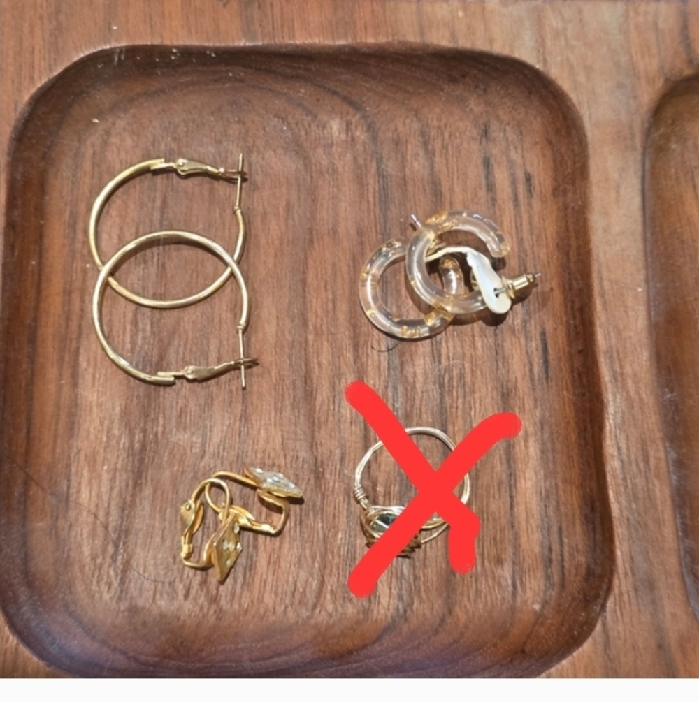 Gold Tone Earrings & Rings Mcm Florals